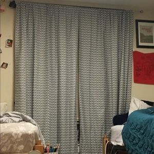 Chevron blackout panel curtains